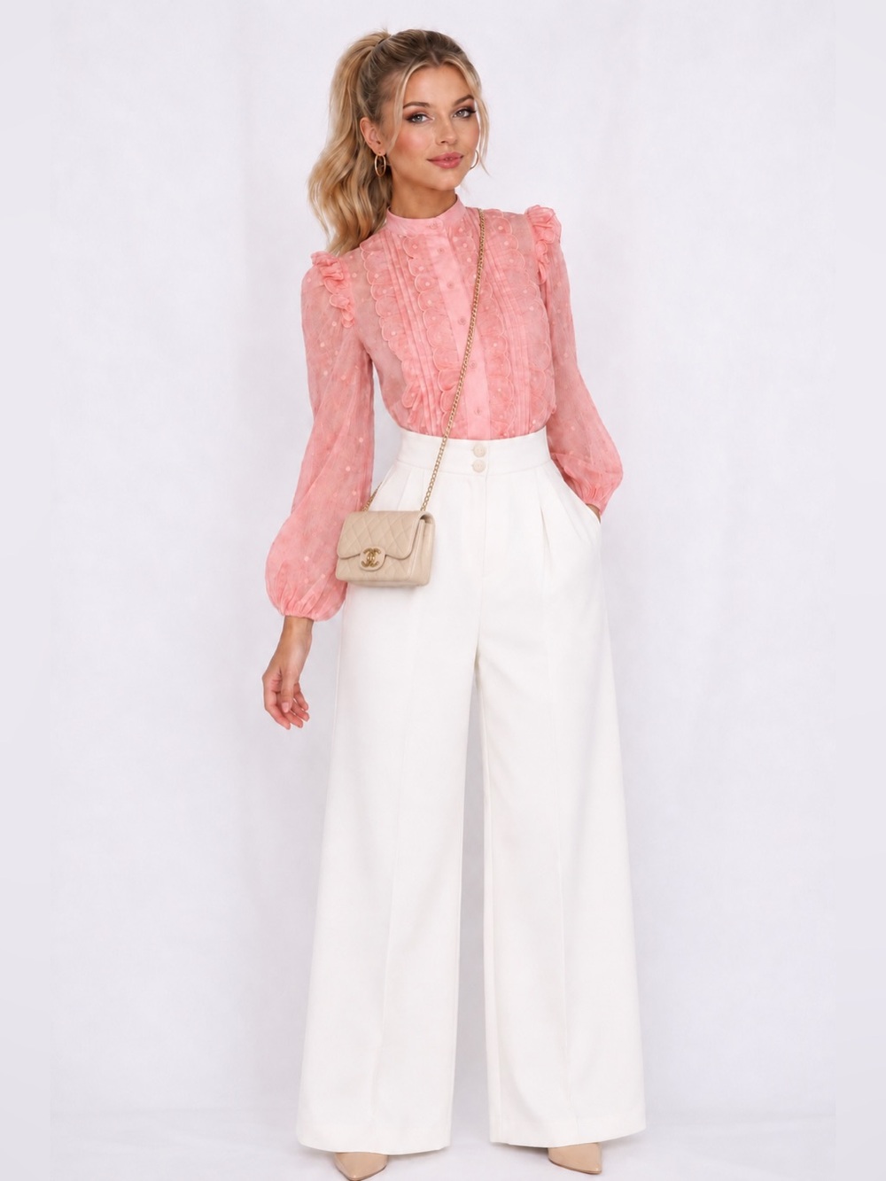 Zimmermann Mae Ruffled Ramie Shirt co NWT AUS 0=US 4